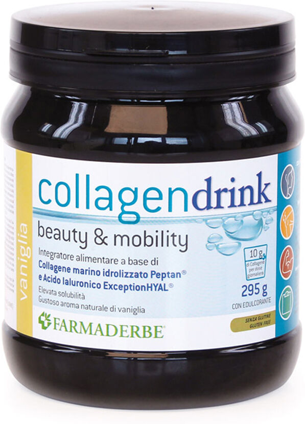 Farmaderbe Collagen Drink Integratore Collagene Gusto Vaniglia 295g