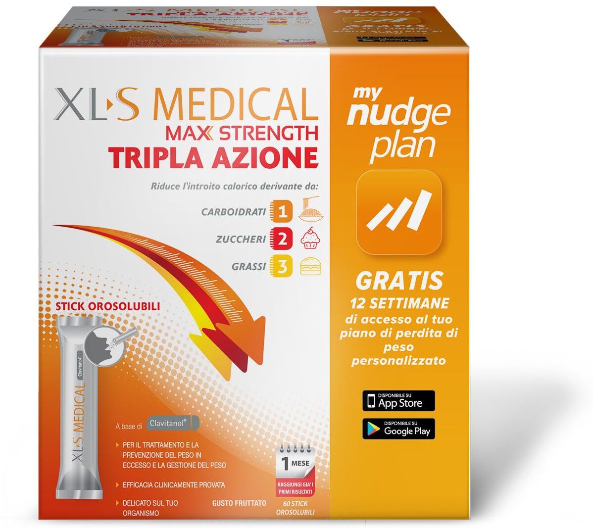 Xls Max Strenght 60 Stick Orosolubili- My Nudge Plan App