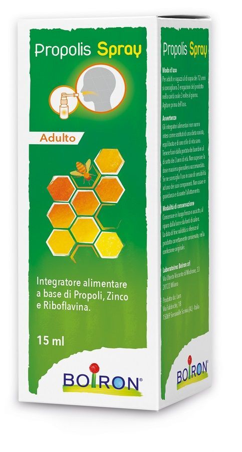 Boiron Propolis Spray Adulto Integratore Propoli 15ml