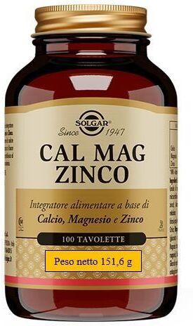 Solgar Cal Mag Zinco Integratore Ossa 100 Tavolette