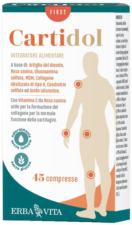 Erba Vita Cartidol Integratore Articolazioni Ossa Muscoli 45 Compresse