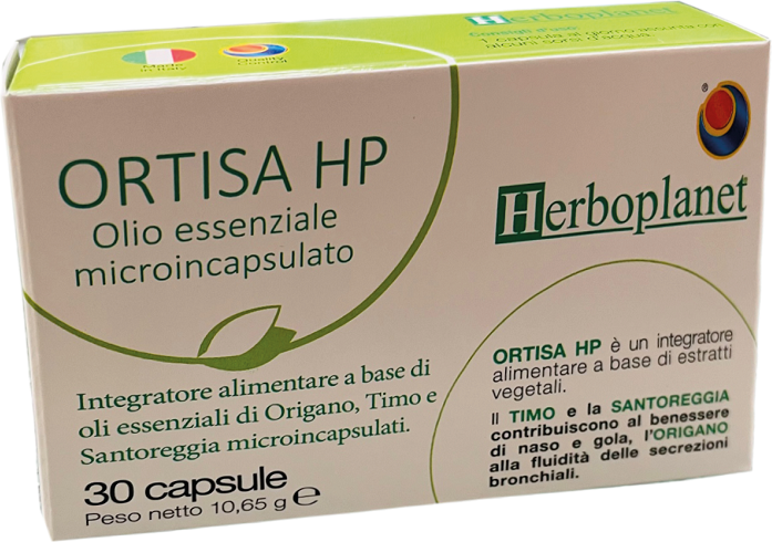 Herboplanet Ortisa Hp Olio Essenziale Integratore Vie Respiratorie 30 Capsule