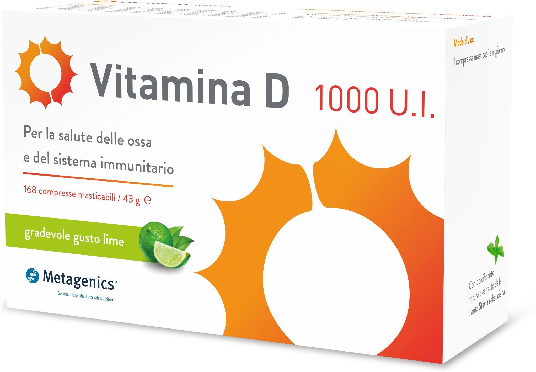 Metagenics Vitamina D 1000 U.i. Integratore Ossa 168 Compresse