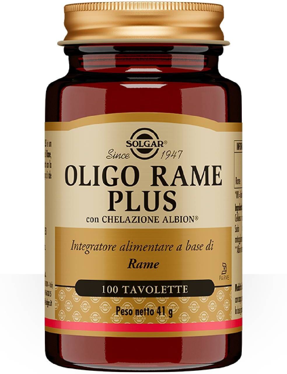 Solgar Oligo Rame Plus Integratore Di Rame 100 Tavolette