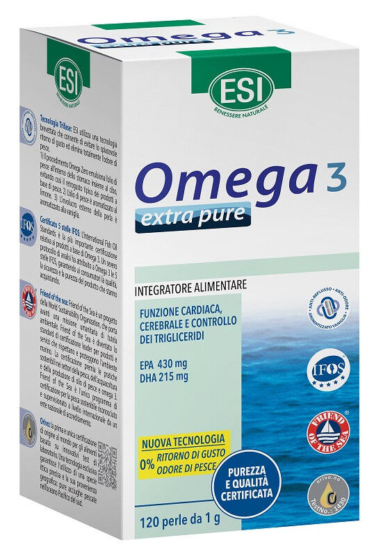 Esi Omega 3 Extra Pure Integratore Controllo Colesterolo 120 Perle