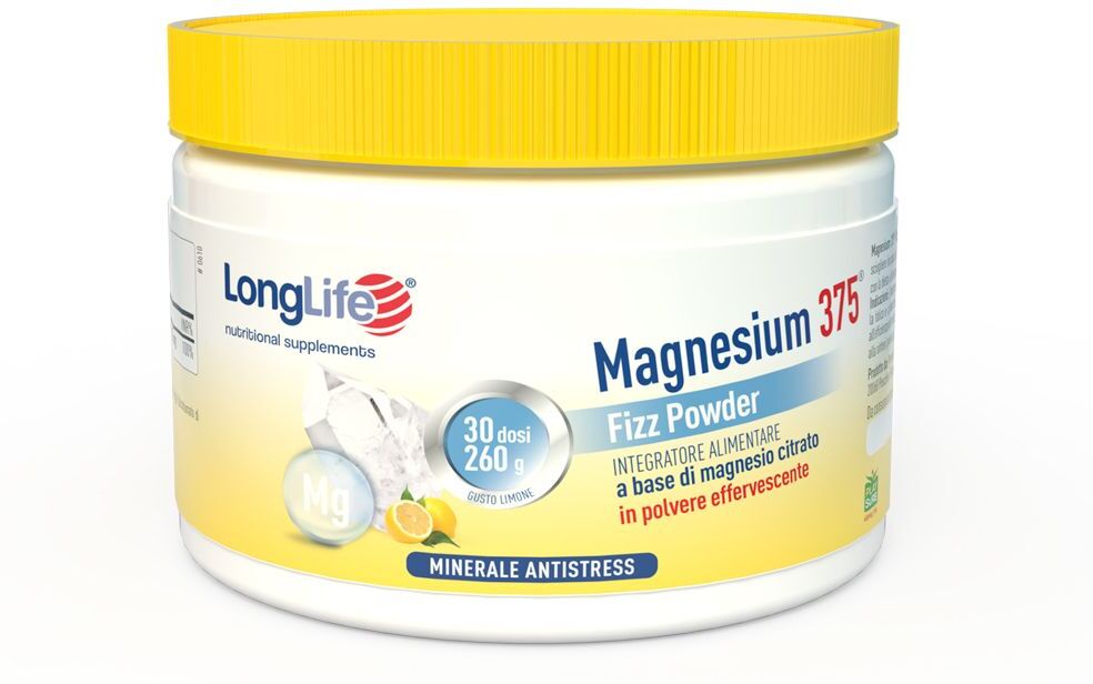 Longlife Magnesium 375 Fizz Powder Integratore Di Magnesio 260g