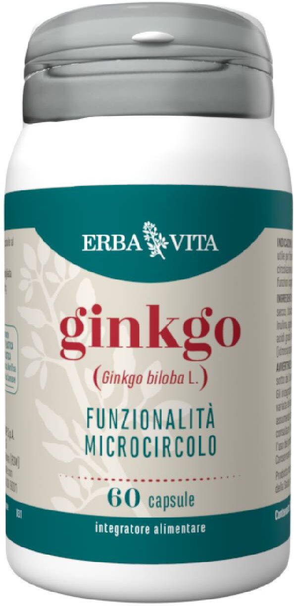 Erba Vita Ginko Biloba Integratore Funzionalità Microcircolo 60 Capsule