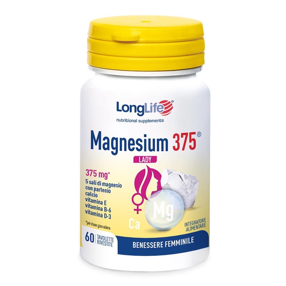 Longlife Magnesium 375 Lady Integratore Stress 60 Tavolette