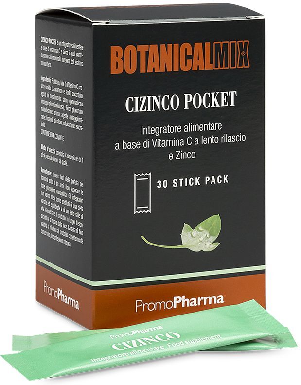 Promopharma Cizinco Pocket Botanical Mix Integratore Difese Immunitarie 30 Stick