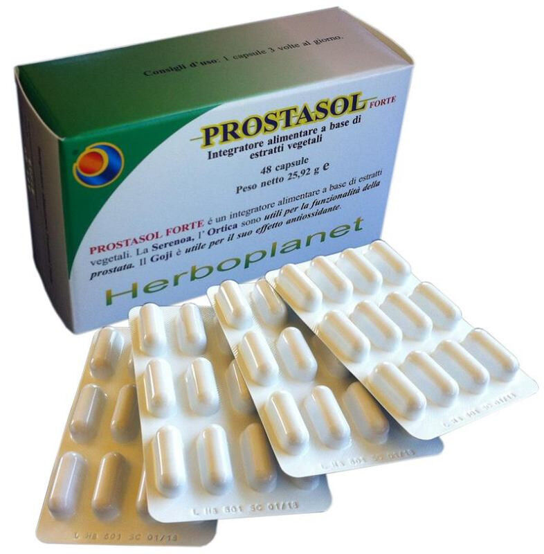 Herboplanet Prostasol Forte Integratore Alimentare 48 Capsule
