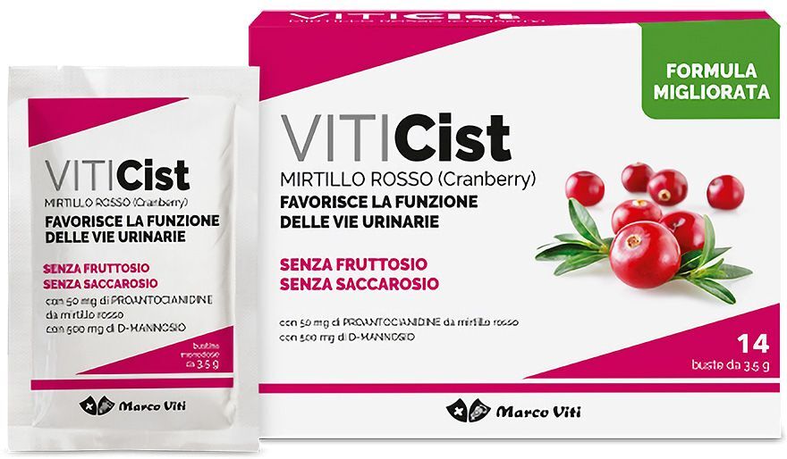 Marco Viti Viticist Mirtillo Senza Fruttosio Integratore Vie Urinarie 14 Bustine