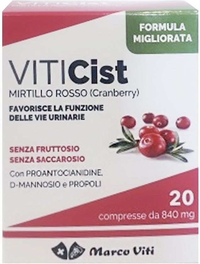 Marco Viti Viticist Mirtillo Rosso Integratore Vie Urinarie 20 Compresse