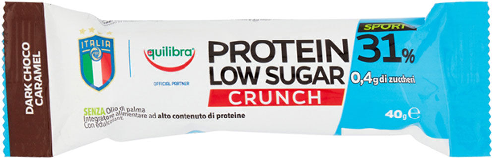 Equilibra Protein 31% Barretta Proteica Low Sugar Crunch Dark Choco Caramel 40g