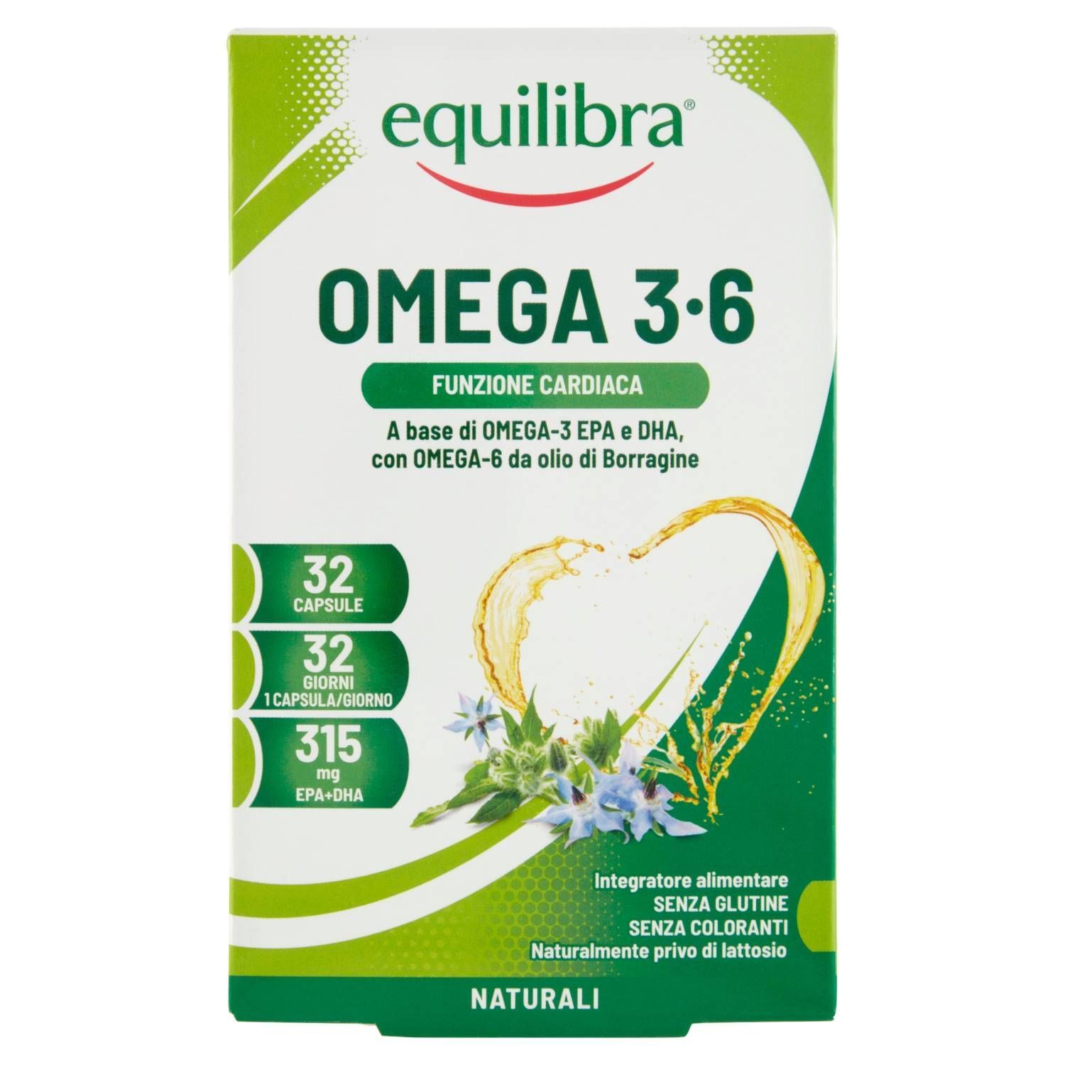 Equilibra Omega 3-6 Integratore Salute Cardiovascolare 32 Perle