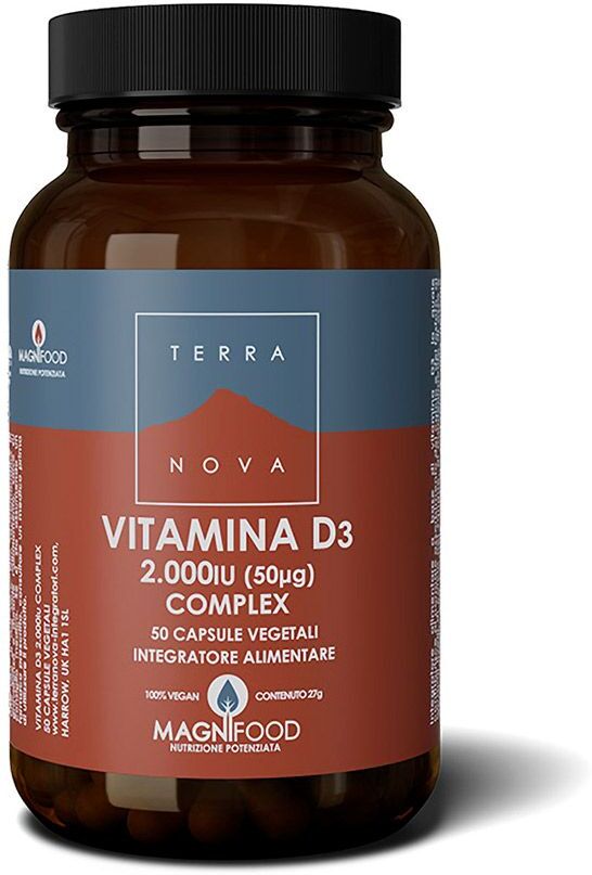 Terranova Complesso Vitamina D3 2000 Ui Integratore Ossa 50 Capsule