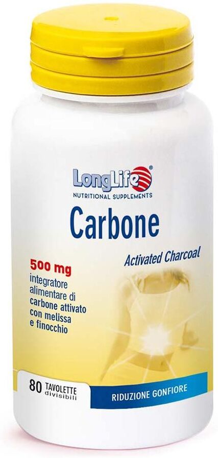 Longlife Carbone Integratore Intestino 80 Tavolette