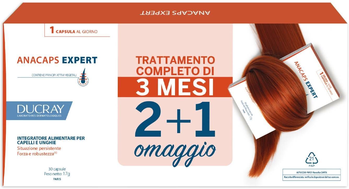 Ducray Anacaps Expert Integratore Per Unghie E Capelli 3x30 Capsule