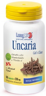 Longlife Uncaria 3% Integratore Difese Immunitarie 50 Capsule