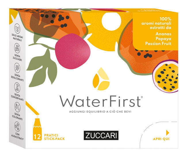 Zuccari Waterfirst Ananas Papaya Passion Fruit 12 Stick Pack