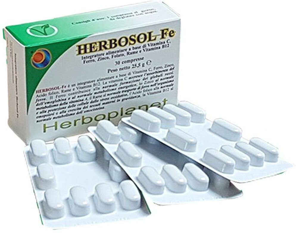 Herboplanet Herbosol Fe Integratore Ferro 30 Compresse