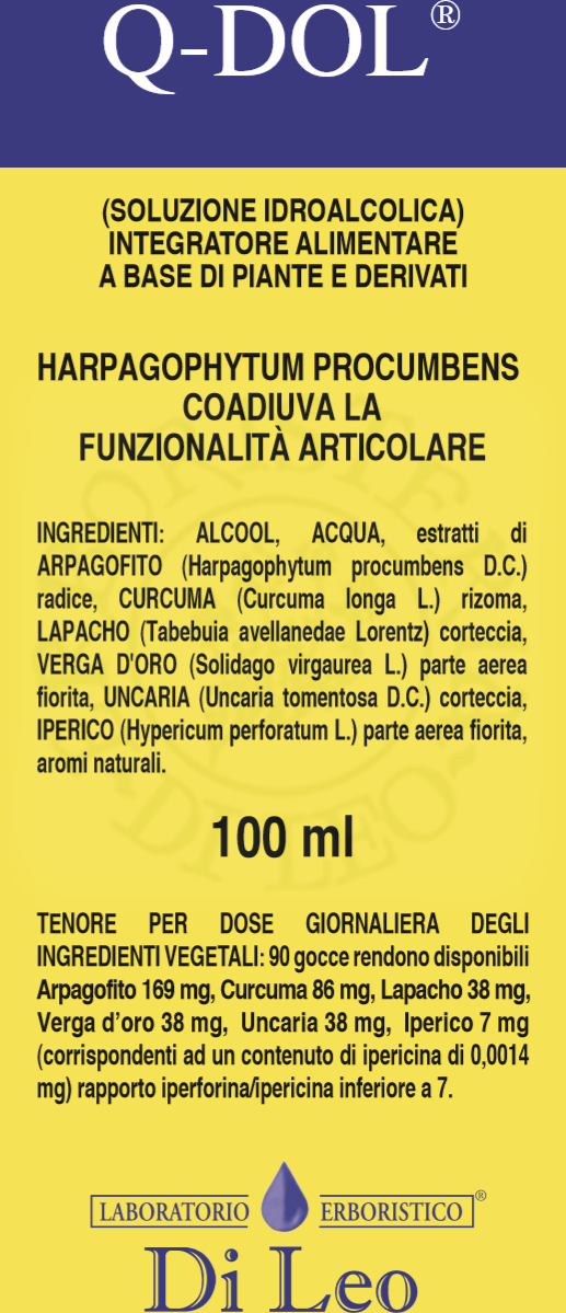 Laboratorio erboristico di leo Di Leo Q-dol Integratore Articolazioni Gocce 100ml