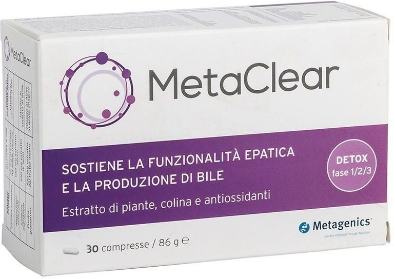 Metagenics Metaclear Integratore Fegato 30 Compresse