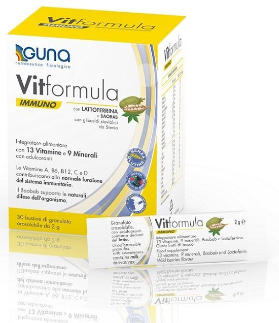 Guna Vitformula Immuno Integratore Difese Immunitarie 30 Stick