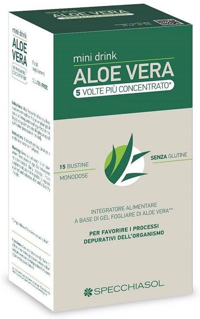 Specchiasol Aloe Vera Mini Drink Integratore Depurativo 15 Stick