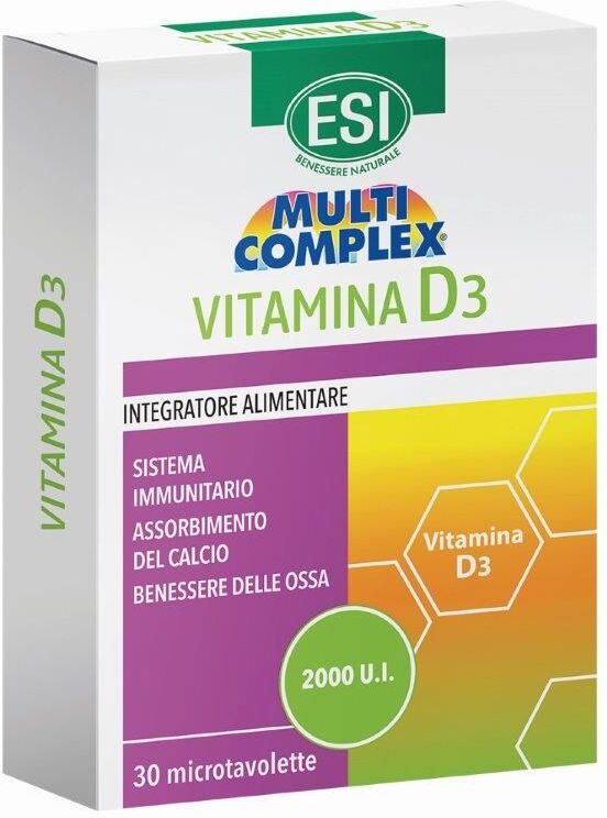 Esi Multicomplex Vitamina D3 Integratore Sistema Immunitario 30 Tavolette