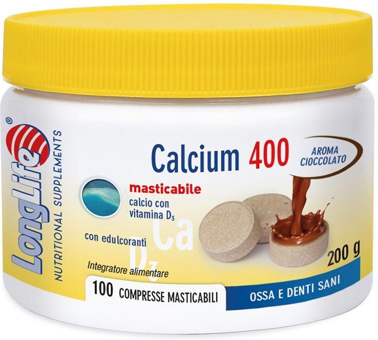 Longlife Calcium Cacao Integratore Ossa 100 Compresse