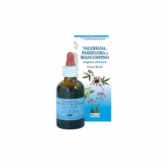 Sella Valeriana Passiflora E Biancospino Gocce 30ml