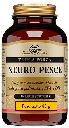 Solgar Neuro Pesce Tripla Forza Integratore Funzionalità Cardiovascolare 50 Perle