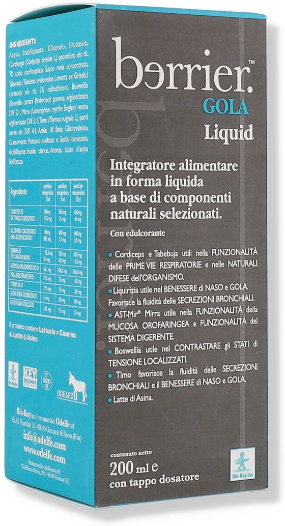 BIO + key Berrier Gola Liquid Integratore Vie Respiratorie 200ml