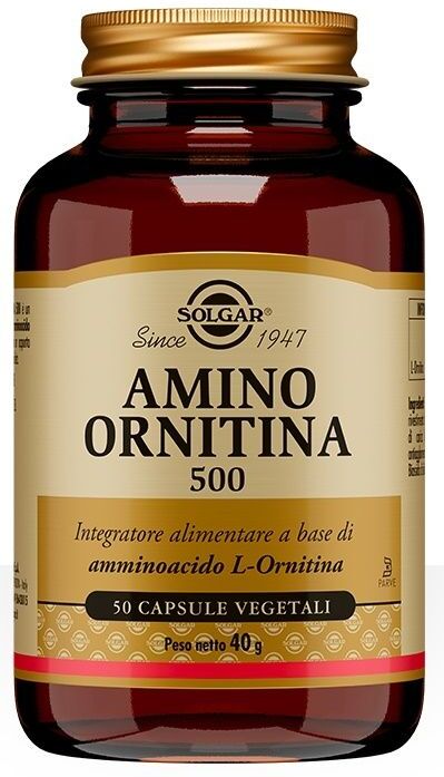 Solgar Amino Ornitina 500 Integratore Depurativo 50 Capsule