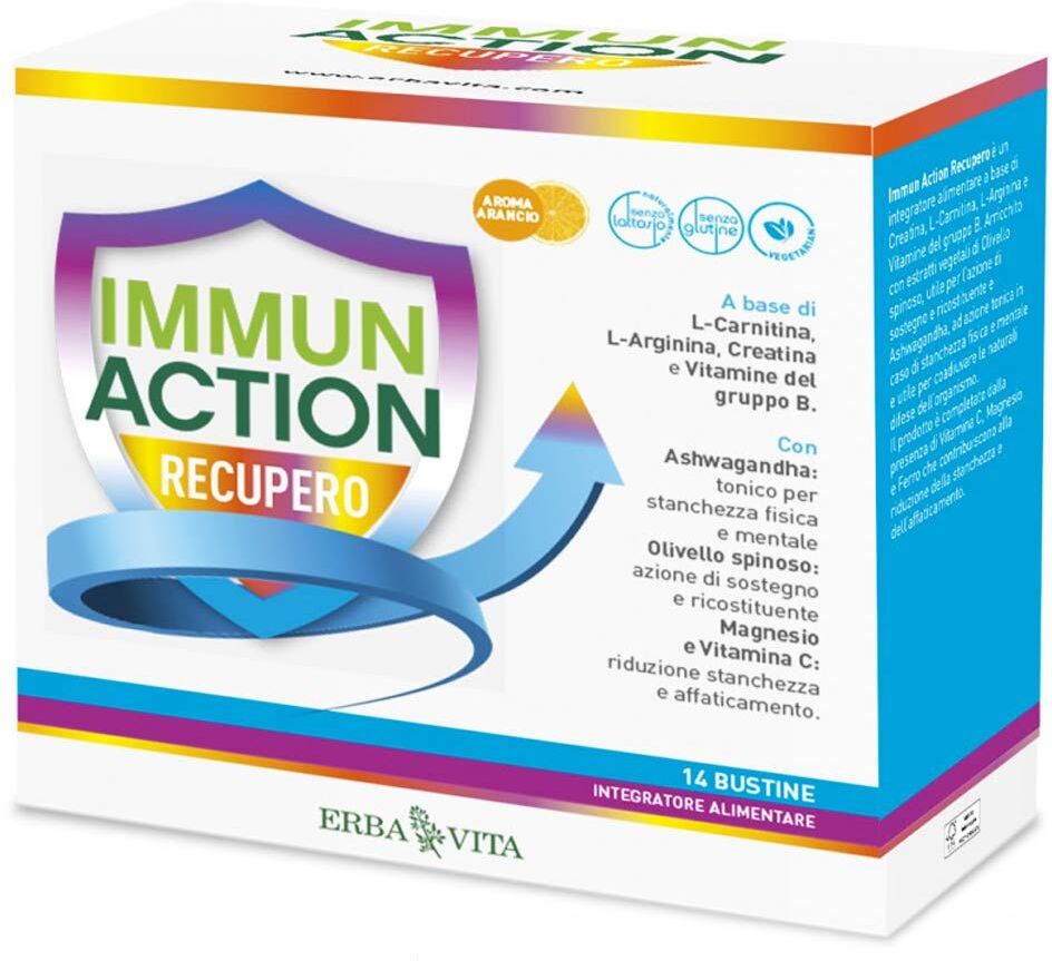 Erba Vita Immun Action Recupero Integratore Difese Immunitarie 14 Bustine