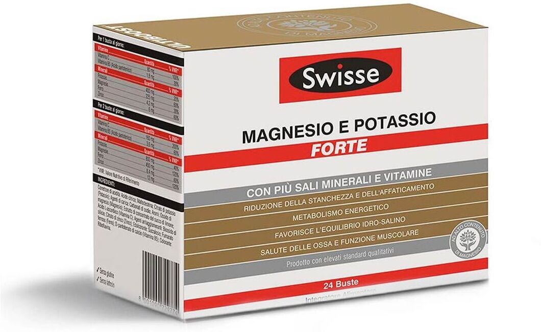 Swisse Magnesio E Potassio Forte Integratore Sali Minerali 24 Bustine