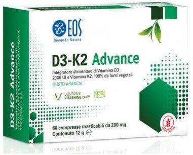 Eos D3 K2 Advance 200mg Integratore 60 Compresse Masticabili