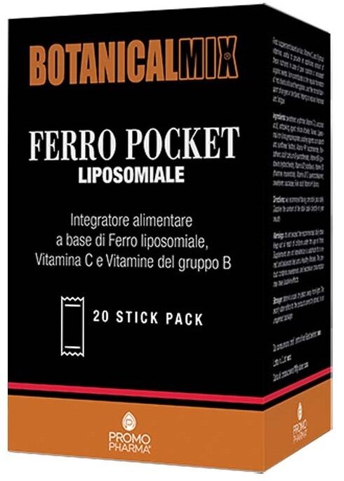 Promopharma Ferro Pocket Liposomiale Integratore Di Ferro 20 Stick
