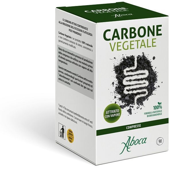 Aboca Carbone Vegetale Integratore Contro Flatulenza 90 Compresse