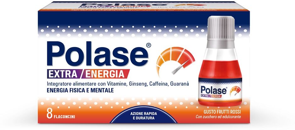 Polase Extra Energia Integratore Alimentare Vitamina B Vitamina C Ginseng Guaranà 8 Flaconcini