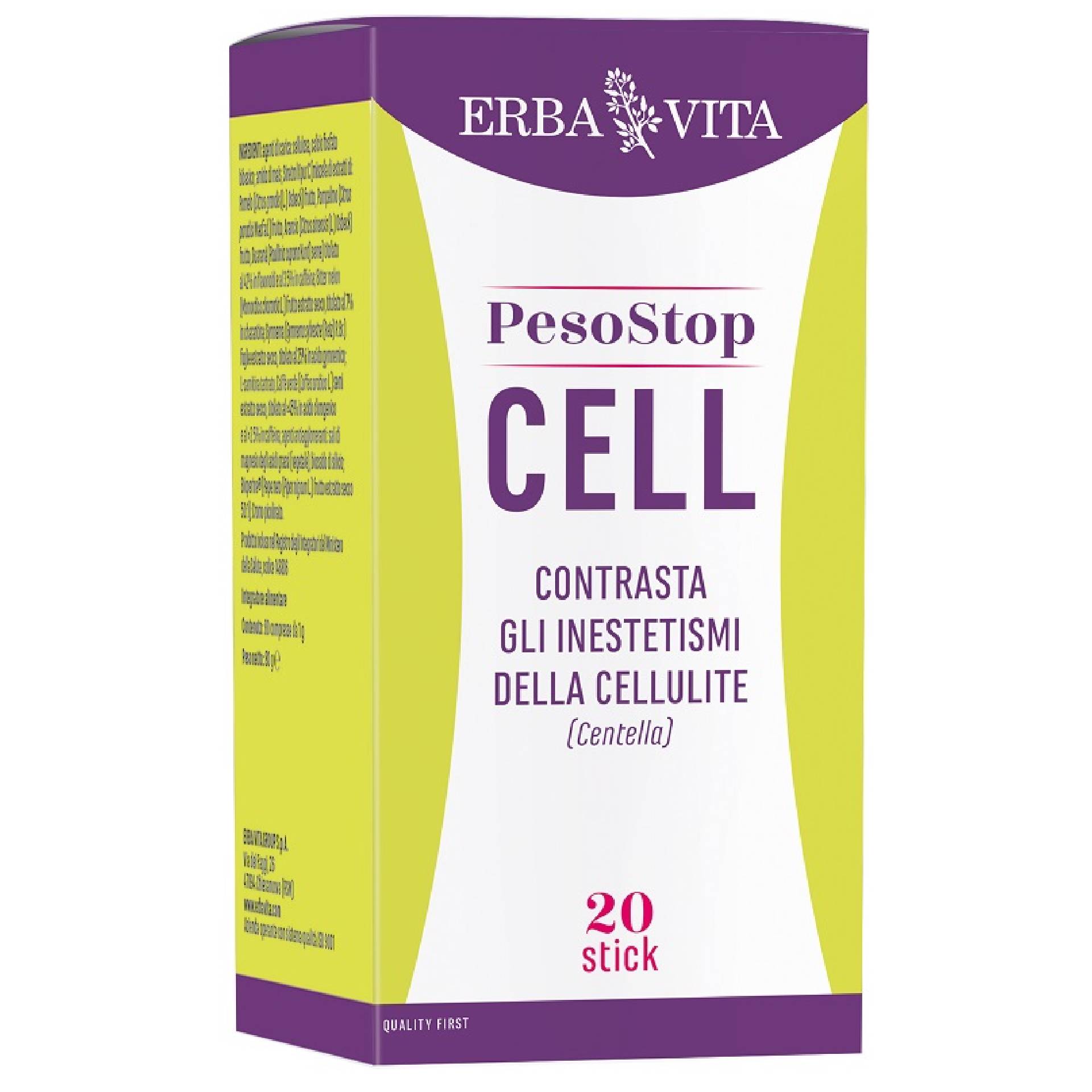 Erba Vita Pesostop Cell Integratore Contro Cellulite 20 Stick
