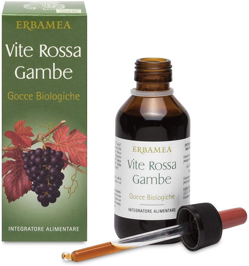 Erbamea Vite Rossa Integratore Gambe Gocce Biologiche 100ml