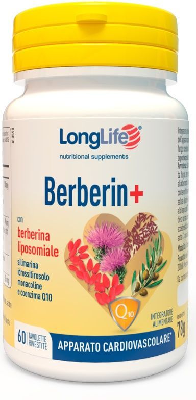 Longlife Berberin Plus Integratore Salute Cardiovascolare 60 Tavolette