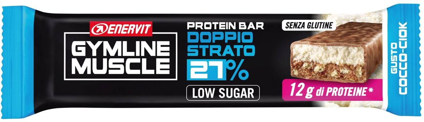 Enervit Gymline Protein Bar 27% Doppio Strato Gusto Cocco Ciok 45g