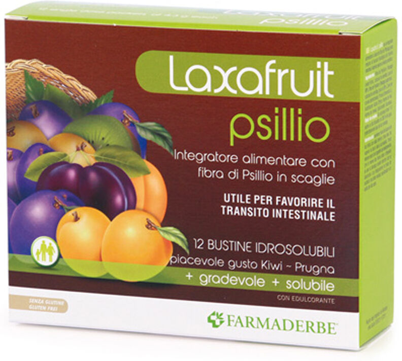 Farmaderbe Laxafruit Psillio Integratore Transito Intestinale 12 Bustine