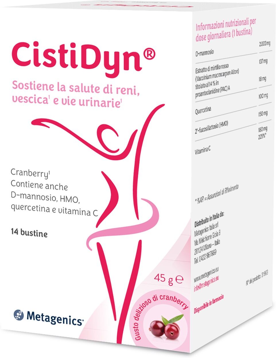 Metagenics Cistidyn Ita Integratore Vie Urinarie 14 Bustine