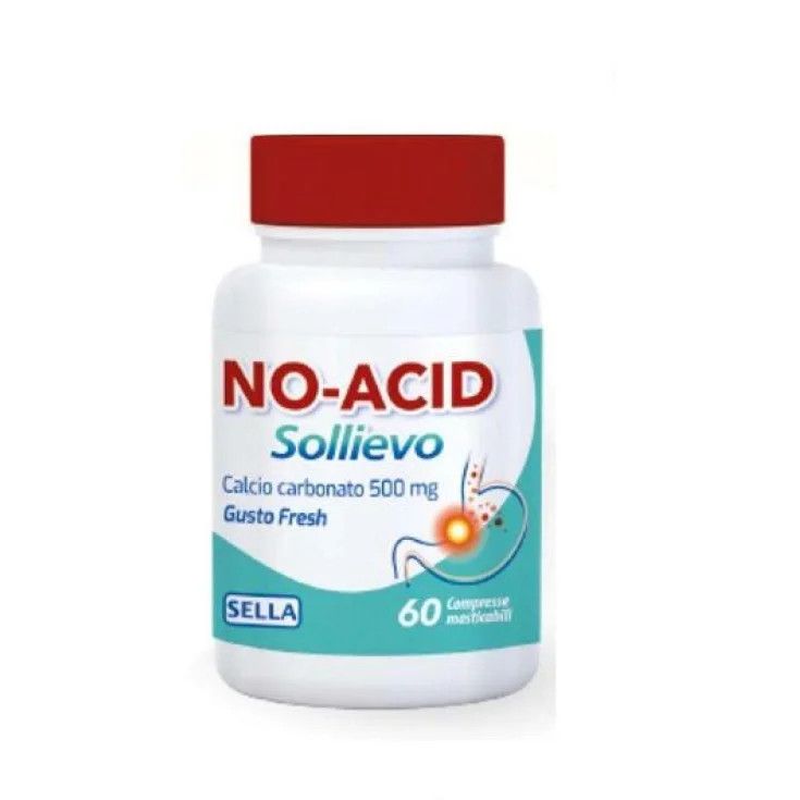 Sella No Acid Sollievo Integratore Digestione 60 Compresse Masticabili