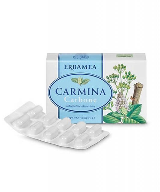 Erbamea Carmina Carbone Integratore Gas Intestinali 24 Capsule