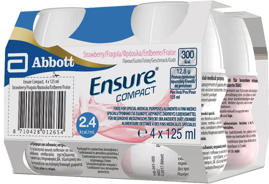 Abbott Ensure Compact Fragola 4x125ml