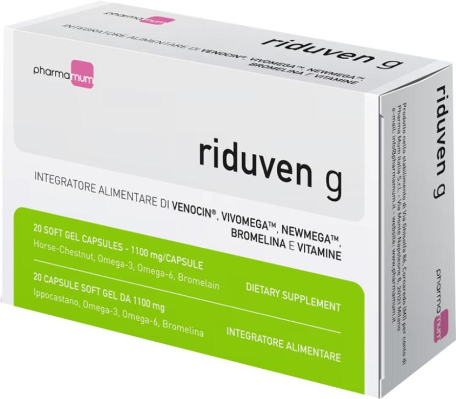 Adl Farmaceutici Srl Riduven G 20 Capsule Softgel- Integratore Per Microcircolo E Drenaggio Liquidi Corporei